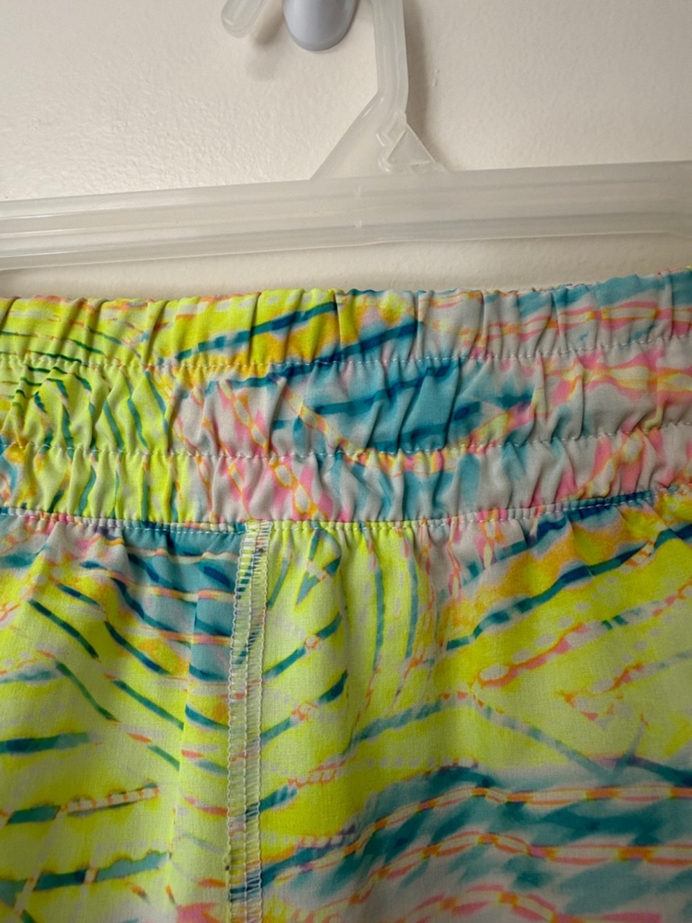 Women’s Neon Wave Printed Athletic Shorts - Picture 5 of 8